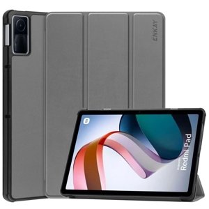 ENKAY LEATHER Zaklápěcí obal pro Xiaomi Redmi Pad šedý