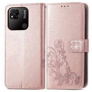 ART FLOWERS Peněženkový kryt Xiaomi Redmi 10A světle růžový