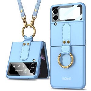 GKK LANYARD Kryt s řemínkem Samsung Galaxy Z Flip 4 5G modrý