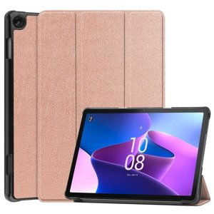 LEATHER Zaklápěcí obal pro Lenovo Tab M10 3. generace (TB328FU / TB328XU) růžovozlatý