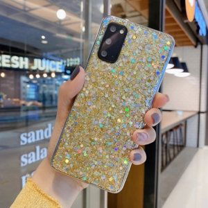 GLITTER ochranný obal Samsung Galaxy S22 Plus 5G zlatý