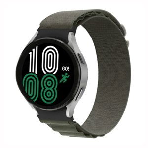 NYLON Řemínek pro Samsung Galaxy Watch 5 (40mm / 44mm) 5 Pro 45mm zelený