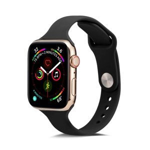 THIN Silikonový řemínek Apple Watch 8/7 (41mm) / 6 / SE / 5 / 4 (40mm) / 3 / 2 / 1 (38mm) BLACK