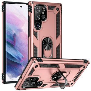 RING Obal s držákem pro Samsung Galaxy S23 Ultra 5G růžový