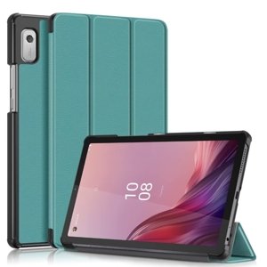 LEATHER Zaklápěcí obal pro Lenovo Tab M9 zelený