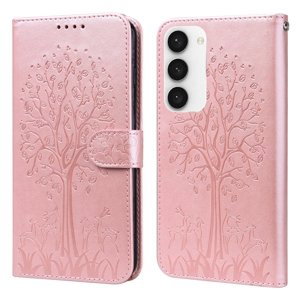 ART DEER Peněženkový kryt Samsung Galaxy S23 5G růžový