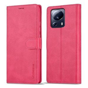 IMEEKE Peněženkový obal Xiaomi 13 Lite růžový