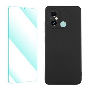 ENKAY SET Silikonový obal a 2D sklo Xiaomi Redmi 12C černý