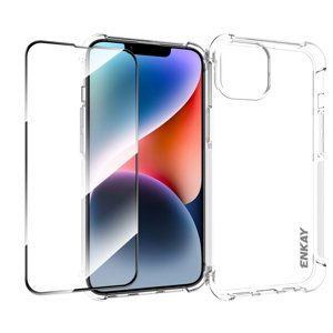 ENKAY SET Průhledný obal + 3D ochranné sklo Apple iPhone 14