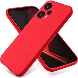 RUBBER Ochranný kryt pro Xiaomi Poco F5 červený