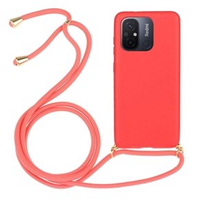 ROPE Kryt se šňůrkou Xiaomi Redmi 12C červený