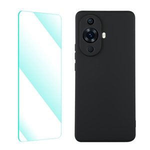 ENKAY SET Silikonový obal a 2D sklo Huawei nova 11 černý