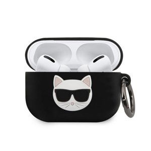 KARL LAGERFELD Obal na Apple AirPods Pro CHOUPETTE černý