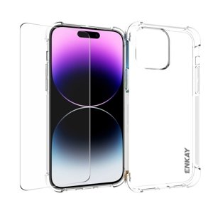 ENKAY SET Průhledný obal + 2.5D ochranné sklo Apple iPhone 15 Pro