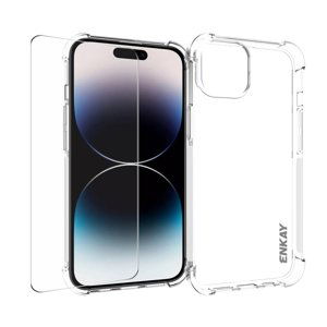 ENKAY SET Průhledný obal + 2.5D ochranné sklo Apple iPhone 15 Plus