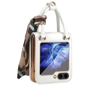 GKK HANDBAG Ochranný obal Samsung Galaxy Z Flip 5 5G bílý