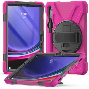 SOLID Odolný kryt pro Samsung Galaxy Tab S9 tmavě růžový
