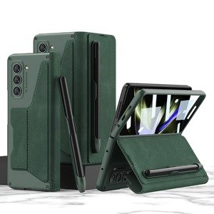 GKK SYNTHETIC Zaklápěcí pouzdro Samsung Galaxy Z Fold 5 5G zelené