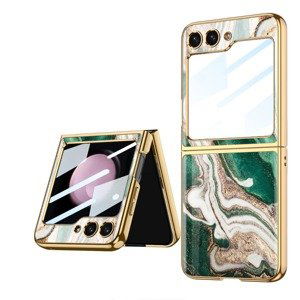 GKK GLASS Ochranný kryt Samsung Galaxy Z Flip5 5G GREEN MARBLE