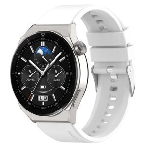 RUBBER Řemínek Huawei Watch GT 3 Pro 46mm bílý