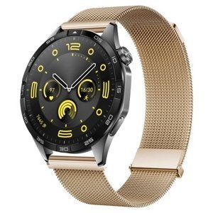 MILANESE Kovový řemínek Huawei Watch GT 4 46mm růžovozlatý