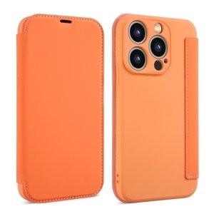 SOFTY Zaklápěcí obal pro Apple i Phone 15 Pro oranžový