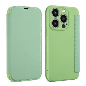 SOFTY Zaklápěcí obal pro Apple i Phone 15 Pro světle zelený