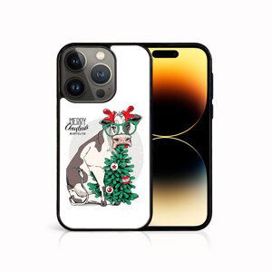 MY ART Kryt s vánočním designem Apple i Phone 14 Pro MERRY CHRISTMAS (074)