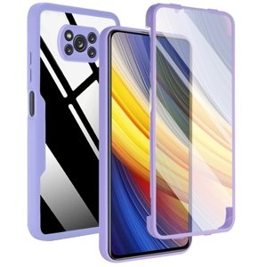 DUAL Oboustranný kryt s fólií Xiaomi Poco X3 NFC / X3 Pro fialový