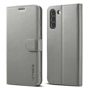 IMEEKE Peňaženkový kryt Samsung Galaxy S21 FE 5G šedý