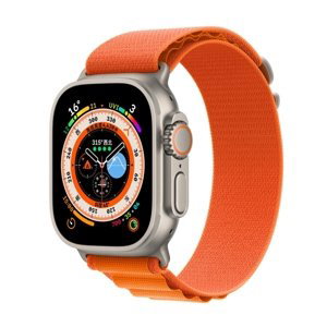 NYLON Vyměnitelný řemínek pro Apple Watch Ultra 1 / 2 (49mm) / 8/7 (45mm) oranžový