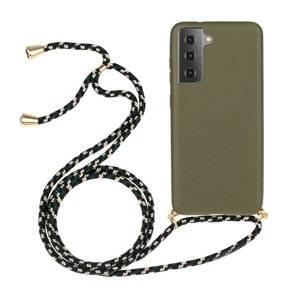 ROPE Kryt so šnúrkou Samsung Galaxy S21 Plus 5G tmavozelený