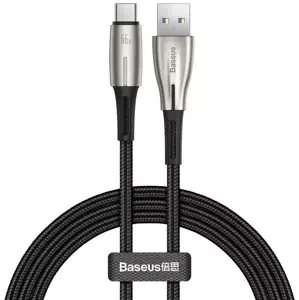 Kabel Baseus Water Drop-shaped Cable USB to Type-C, LED, 66W, 6A, 2m (black)