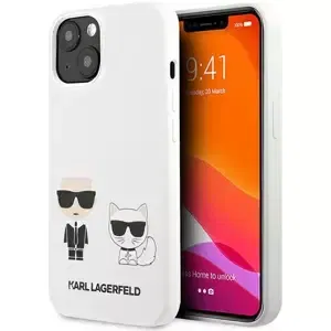 Kryt Karl Lagerfeld KLHCP13SSSKCW iPhone 13 mini 5,4" hardcase white Silicone Karl & Choupette (KLHCP13SSSKCW)