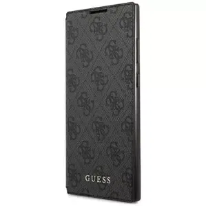 Pouzdro Guess GUBKS22LG4GFGR S22 Ultra S908 grey book 4G Metal Gold Logo (GUBKS22LG4GFGR)