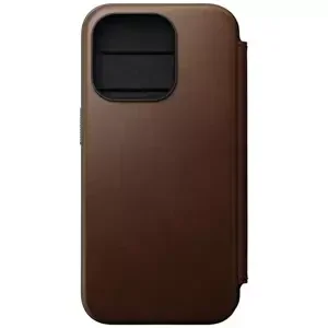 Pouzdro Nomad Modern Leather Folio, brown - iPhone 15 Pro (NM01628385)