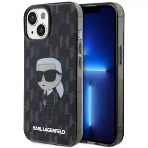 Kryt Karl Lagerfeld KLHCP15SHNKMKLK iPhone 15 6.1" black hardcase Monogram Ikonik (KLHCP15SHNKMKLK)