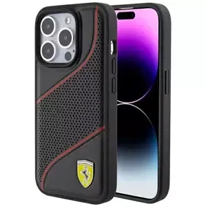 Kryt Ferrari FEHCP15LPWAK iPhone 15 Pro 6.1" black hardcase Perforated Waves Metal Logo (FEHCP15LPWAK)