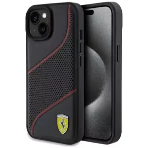 Kryt Ferrari FEHCP15SPWAK iPhone 15 / 14 / 13 6.1" black hardcase Perforated Waves Metal Logo (FEHCP15SPWAK)