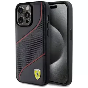 Kryt Ferrari FEHCP15XPWAK iPhone 15 Pro Max 6.7" black hardcase Perforated Waves Metal Logo (FEHCP15XPWAK)