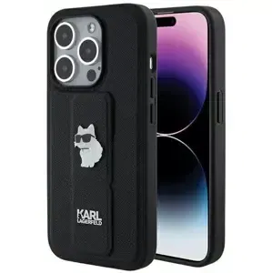 Kryt Karl Lagerfeld KLHCP14XGSACHPK iPhone 14 Pro Max 6.7" black hardcase Gripstand Saffiano Choupette Pins (KLHCP14XGSACHPK)