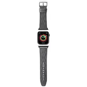Řemínek Karl Lagerfeld Strap KLAWLSAKLHPG Apple Watch 42/44/45/49mm silver strap Saffiano Monogram (KLAWLSAKLHPG)