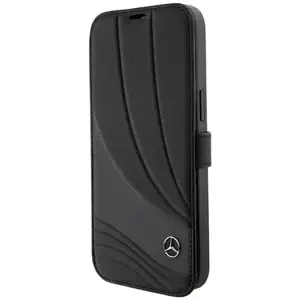 Kryt Mercedes MEBKP15L8ROLK iPhone 15 Pro 6.1" black bookcase Leather Wave Patern (MEBKP15L8ROLK)