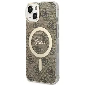 Kryt Guess GUHMP13MH4STW iPhone 13 / 14 / 15 6.1" brown hardcase 4G MagSafe (GUHMP13MH4STW)