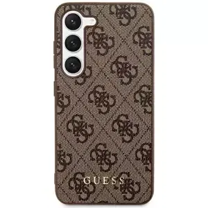 Kryt Guess GUHCS24MG4GFBR S24+ S926 brown hard case 4G Metal Gold Logo (GUHCS24MG4GFBR)