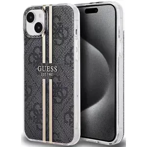 Kryt Guess GUHCP15MH4PSEGK iPhone 15 Plus 6.7" black hardcase IML 4G Gold Stripe (GUHCP15MH4PSEGK)