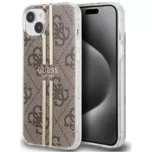 Kryt Guess GUHCP15MH4PSEGW iPhone 15 Plus 6.7" brown hardcase IML 4G Gold Stripe (GUHCP15MH4PSEGW)