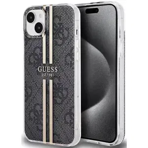 Kryt Guess GUHCP15SH4PSEGK iPhone 15 6.1" black hardcase IML 4G Gold Stripe (GUHCP15SH4PSEGK)