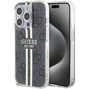 Kryt Guess GUHCP15XH4PSEGK iPhone 15 Pro Max 6.7" black hardcase IML 4G Gold Stripe (GUHCP15XH4PSEGK)