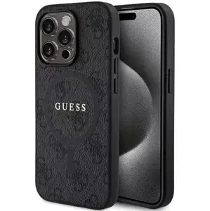 Kryt Guess GUHMP13LG4GFRK iPhone 13 Pro 6.1" black hardcase 4G Collection Leather Metal Logo MagSafe (GUHMP13LG4GFRK)